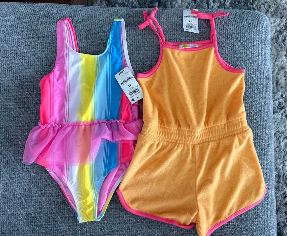 New Girls Swim Bundle-4T Retail $62